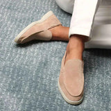 Classic Men's Suede Loafers, Beige
