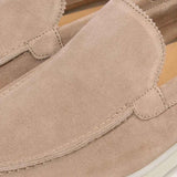 Classic Men's Suede Loafers, Beige