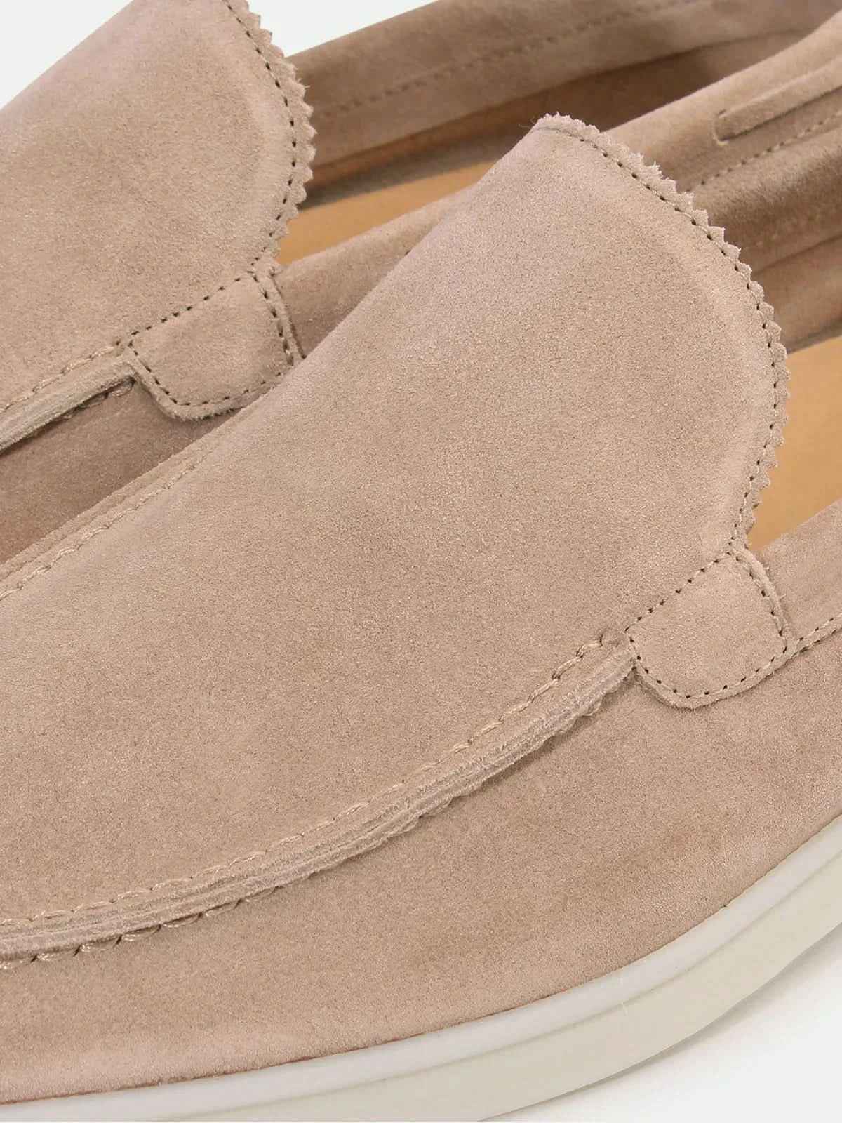 Klassisk Mokkasine i Beige Sæd
