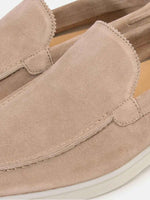 Classic Men's Suede Loafers, Beige