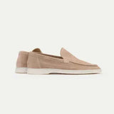 Classic Men's Suede Loafers, Beige