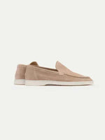 Classic Men's Suede Loafers, Beige