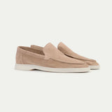 Classic Men's Suede Loafers, Beige