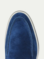 Classic Men's Suede Loafers, Berry Blue