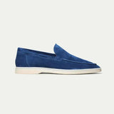 Classic Men's Suede Loafers, Berry Blue