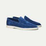 Classic Men's Suede Loafers, Berry Blue