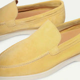Classic Men's Suede Loafers, Yellow
