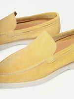 Classic Men's Suede Loafers, Yellow