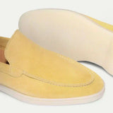 Classic Men's Suede Loafers, Yellow