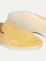 Classic Men's Suede Loafers, Yellow