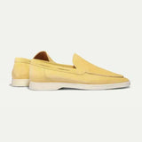 Classic Men's Suede Loafers, Yellow