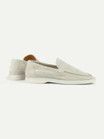 Classic Men's Suede Loafers, Cream