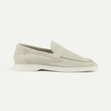 Classic Men's Suede Loafers, Cream