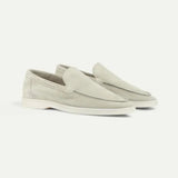Classic Men's Suede Loafers, Cream