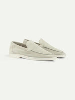 Classic Men's Suede Loafers, Cream
