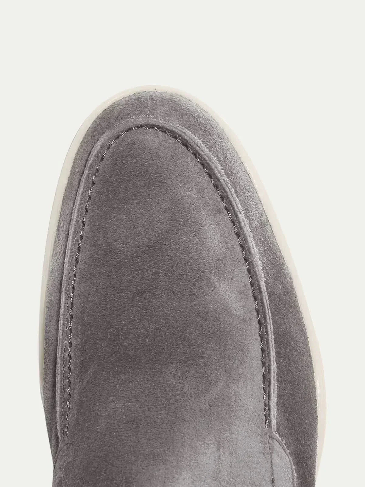 Klassisk Mokassin i Grå Suede