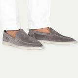 Classic Men's Suede Loafers, Grey