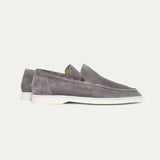 Classic Men's Suede Loafers, Grey