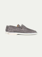 Classic Men's Suede Loafers, Grey