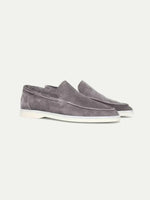 Classic Men's Suede Loafers, Grey