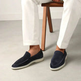 Classic Men's Nubuck Loafers, Blue