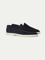 Classic Men's Nubuck Loafers, Blue