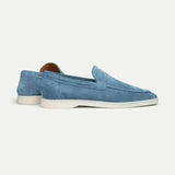 Classic Men's Suede Loafers, Ocean Blue