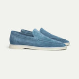 Classic Men's Suede Loafers, Ocean Blue