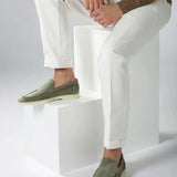Classic Men's Nubuck Loafers, Olive