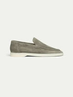 Classic Men's Nubuck Loafers, Olive