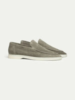 Classic Men's Nubuck Loafers, Olive