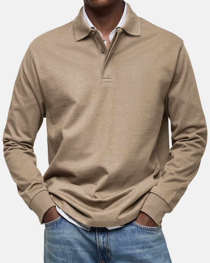 NORDVIK Men's Polo Shirt, Long Sleeve, Signature