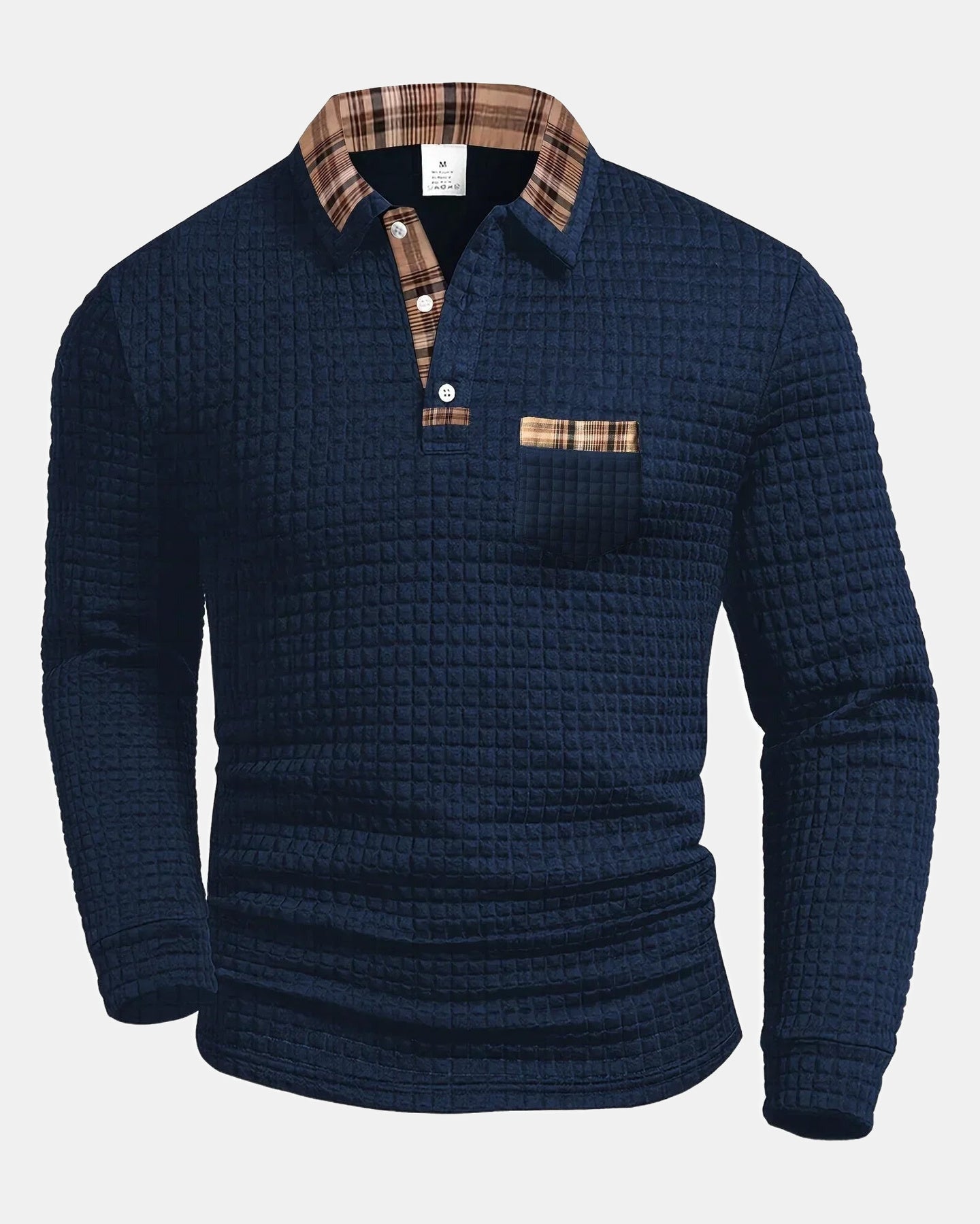 Men's Polo Shirt, Pattern in Navy