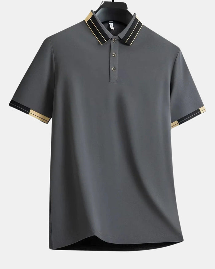 Men's Polo Shirt, Gray and Cream