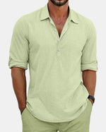 Hamptons Long-Sleeve Popover Polo