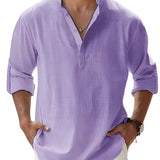 Piotr - Breathable Linen Men's Shirt