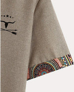 Jaipur Print Trim Popover Shirt