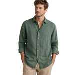 Meadowfall Men's Linen Shirt, Relaxed Fit, Button-Down