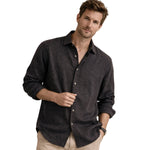 Meadowfall Men's Linen Shirt, Relaxed Fit, Button-Down