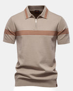Zermatt Zip Stripe Polo