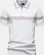 Zermatt Zip Stripe Polo