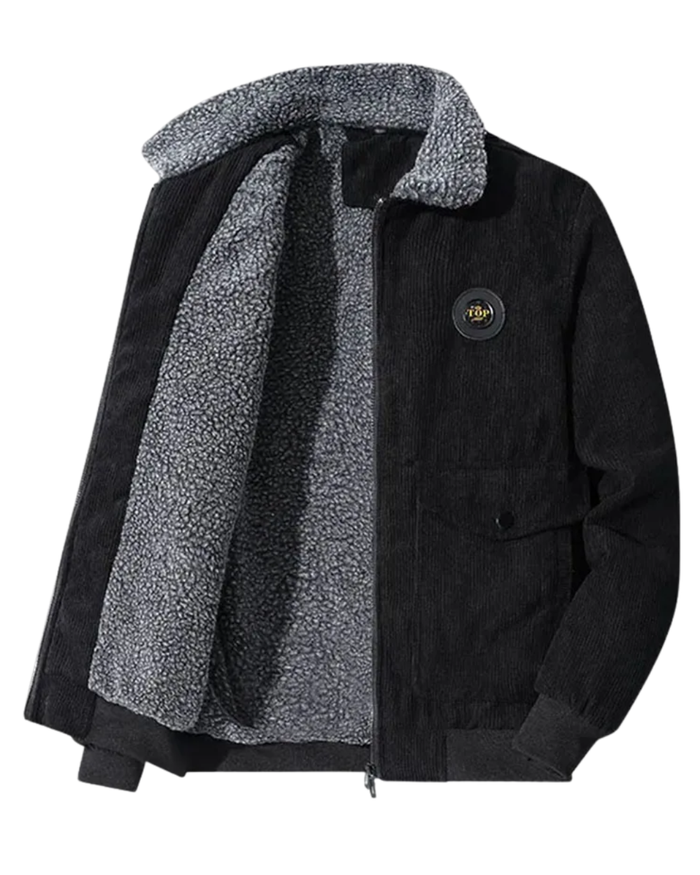 Men's Corduroy Jacket, Khaki and Black