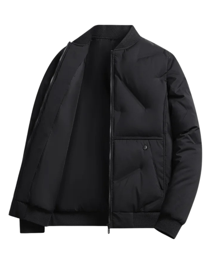 Baseball Men's Cotton Jacket, Blue and Khaki