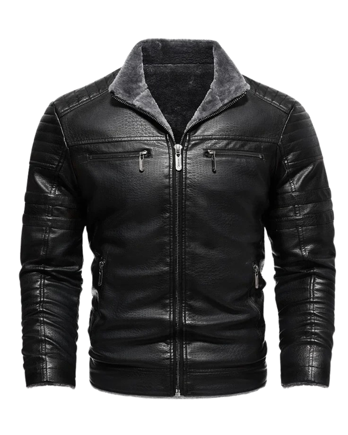 Men's Leather Jacket, Vintage, Lined