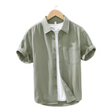 Cotton Shirt with Short Sleeves