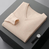 Wool Sweater with V-Neckline