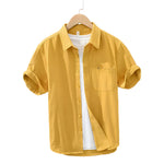 Cotton Shirt with Short Sleeves