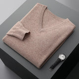 Wool Sweater with V-Neckline
