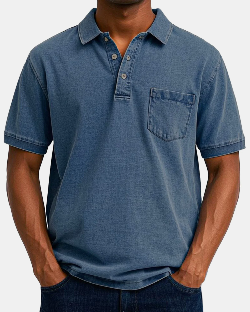Men's Polo Shirt, Vintage in Navy