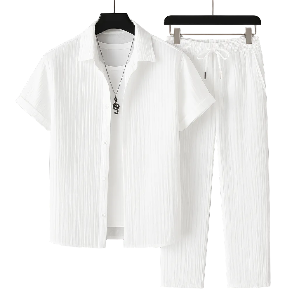 Elian - Linen Summer Set White